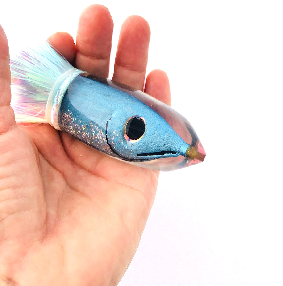 Tsutomu Lures-Tsutomu Lures Moke Bullet 9 inch Skirted in Flashabou - New-New Lures