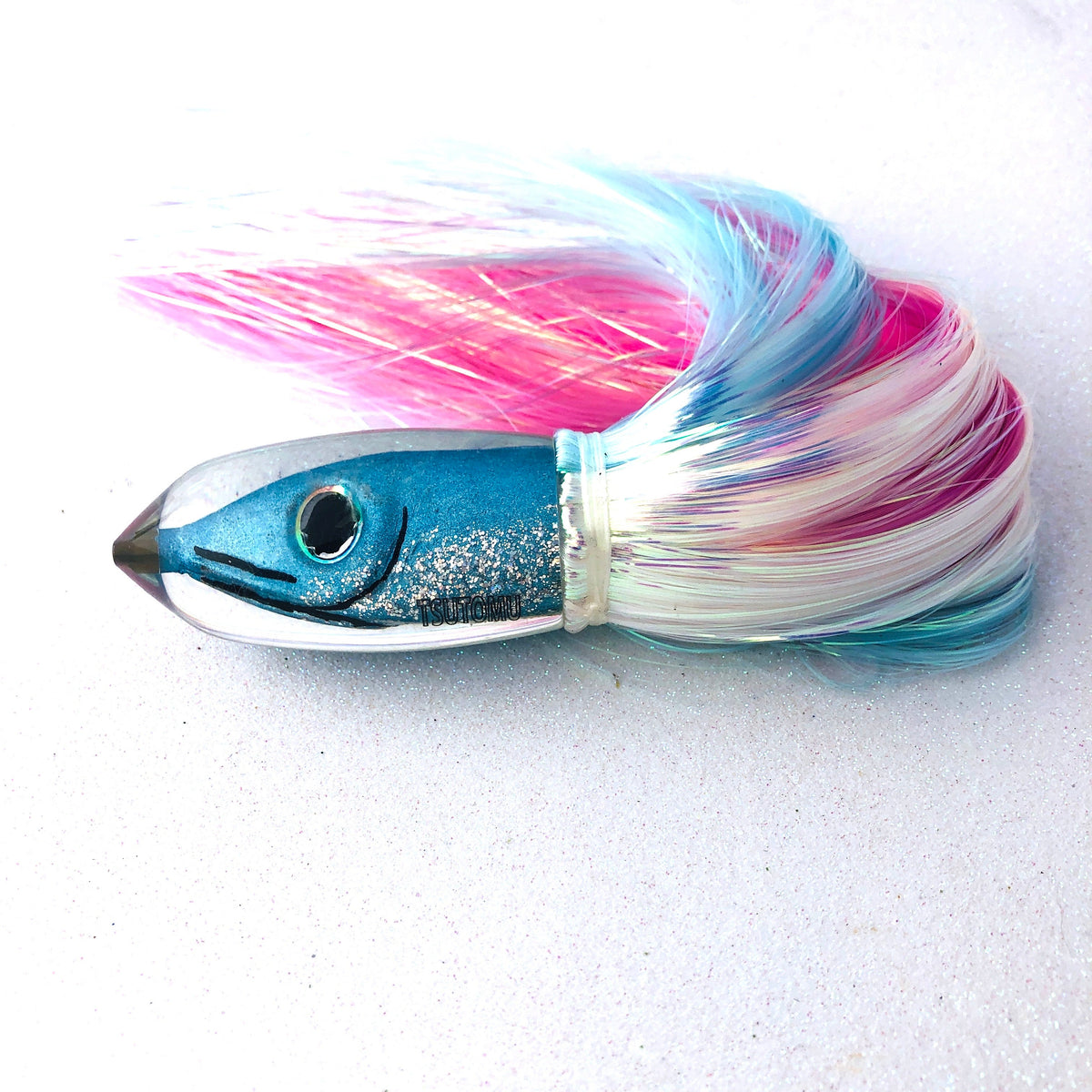 Tsutomu Lures-Tsutomu Lures Moke Bullet 9 inch Skirted in Flashabou - New-New Lures