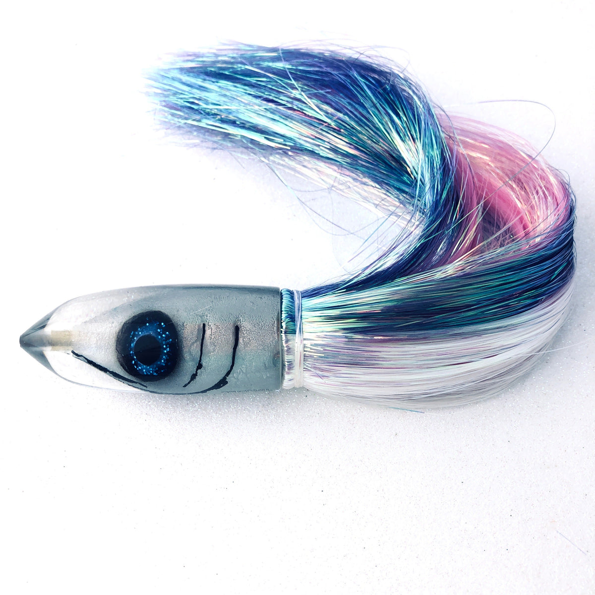 Tsutomu Lures-Tsutomu Lures Moke Bullet 9+ Sterling - Flashabou-New Lures