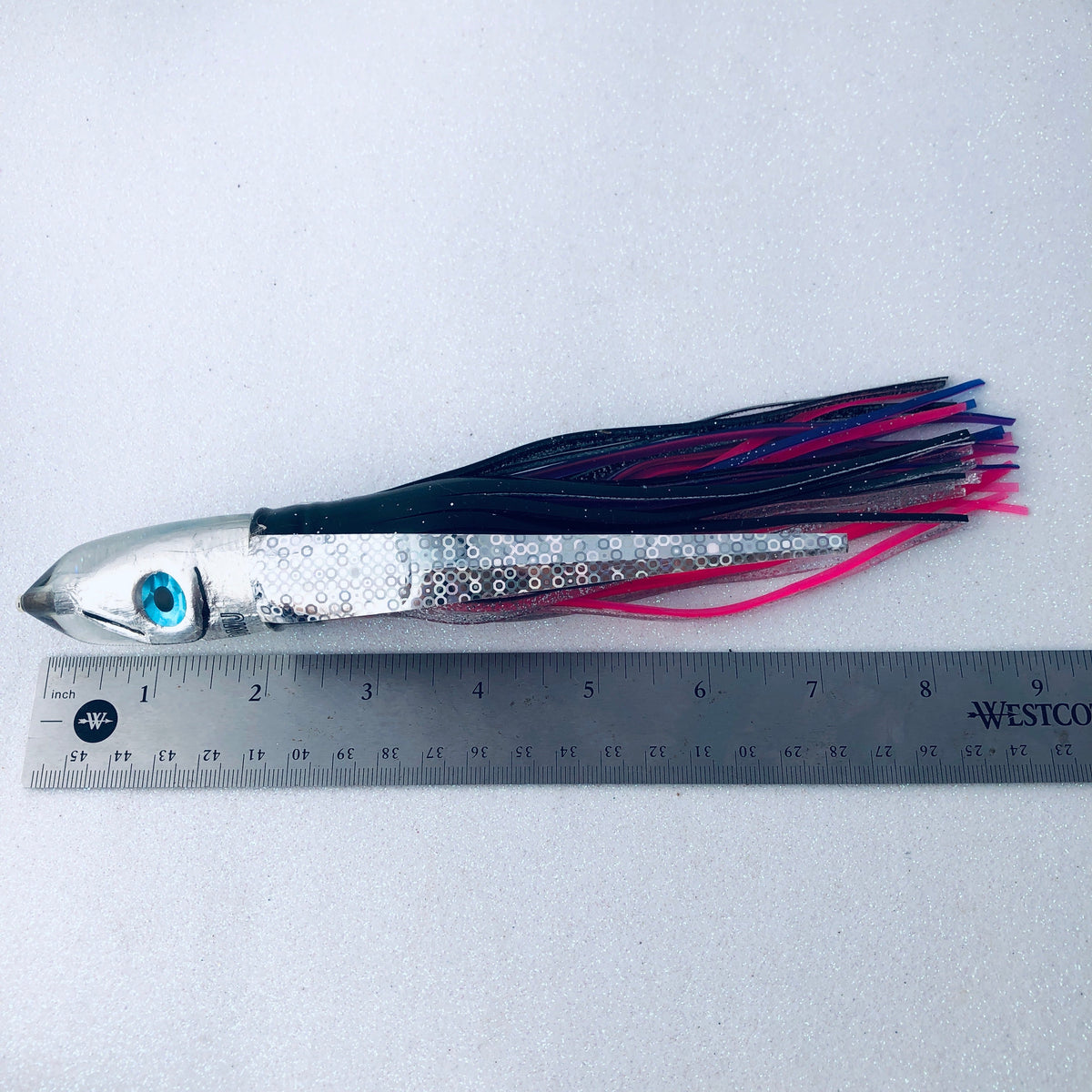 Tsutomu Lures-Tsutomu Lures Silver 7 inch Moke Bullet - Skirted - New-New Lures