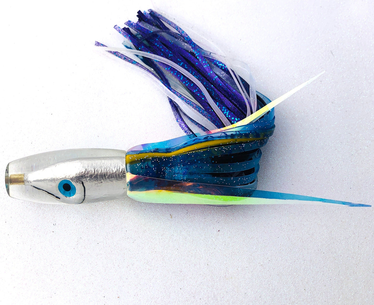 Tsutomu Lures Silver Moke Invert 9 inch - Skirted - New Tsutomu Lures  Saltwater Tackle - BGLH
