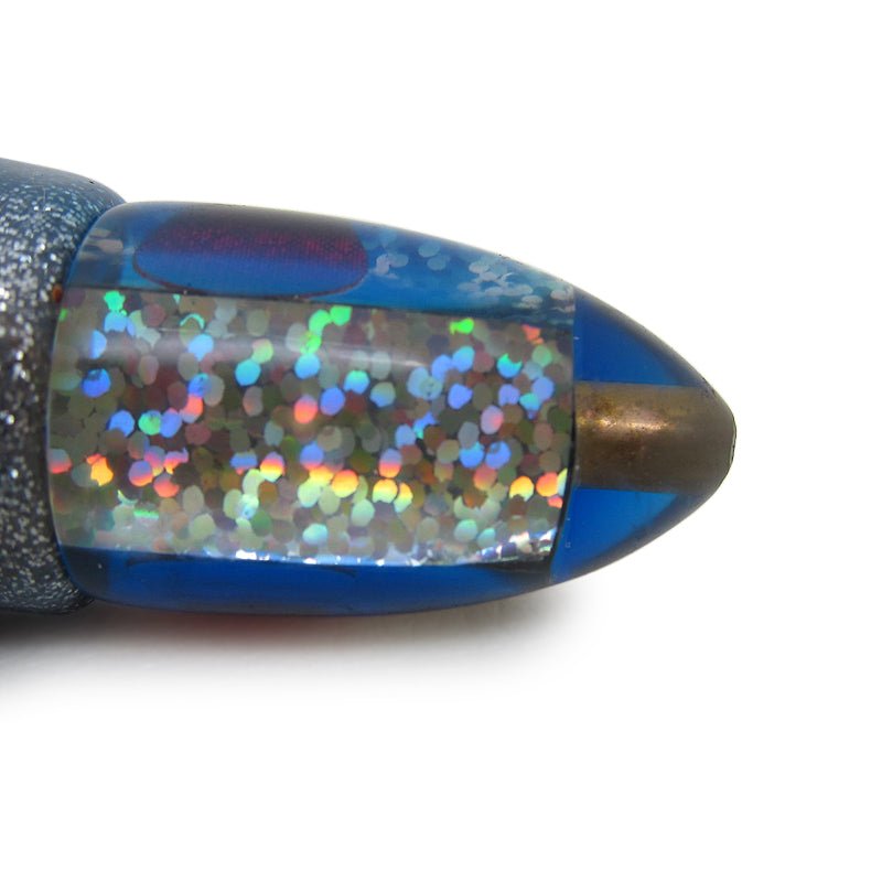 Maker Unknown-Ahi / Tuna Lure - Saltwater Tackle Blue 9" Bullet Skirted Pre-Owned-Used Lures