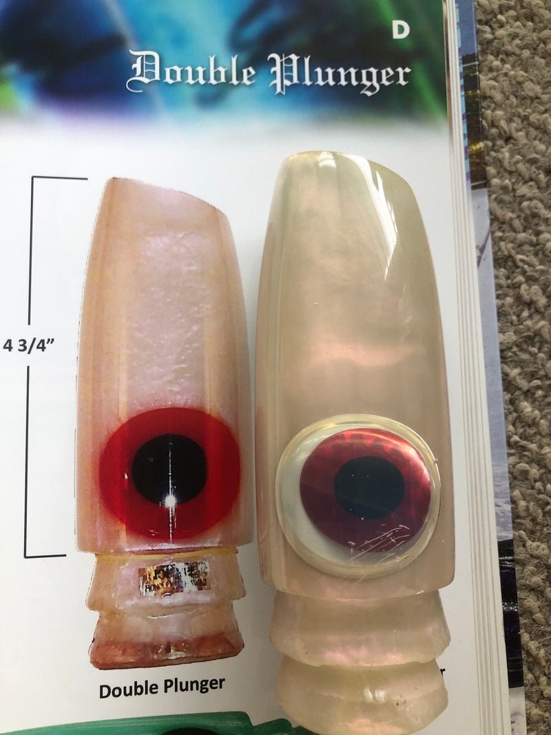 Joe Yee Lures-Vintage VERY RARE Joe Yee Strawberry Double Supper Plunger Bill Rash-Used Lures