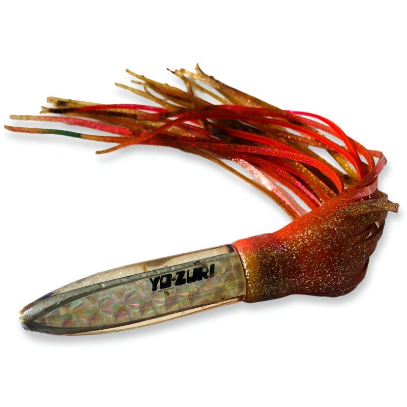 Yo-Zuri Lures-Vintage Yo-Zuri Lures 8" Speed Bullet Red & Blue Skirted Used-Used Lures
