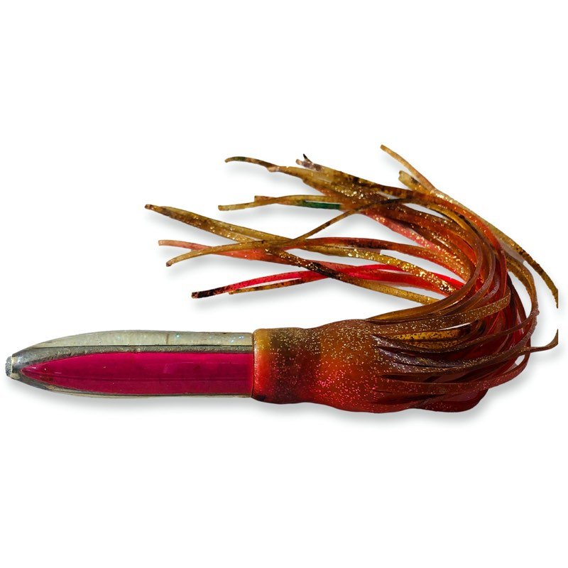 Yo-Zuri Lures-Vintage Yo-Zuri Lures 8" Speed Bullet Red & Blue Skirted Used-Used Lures