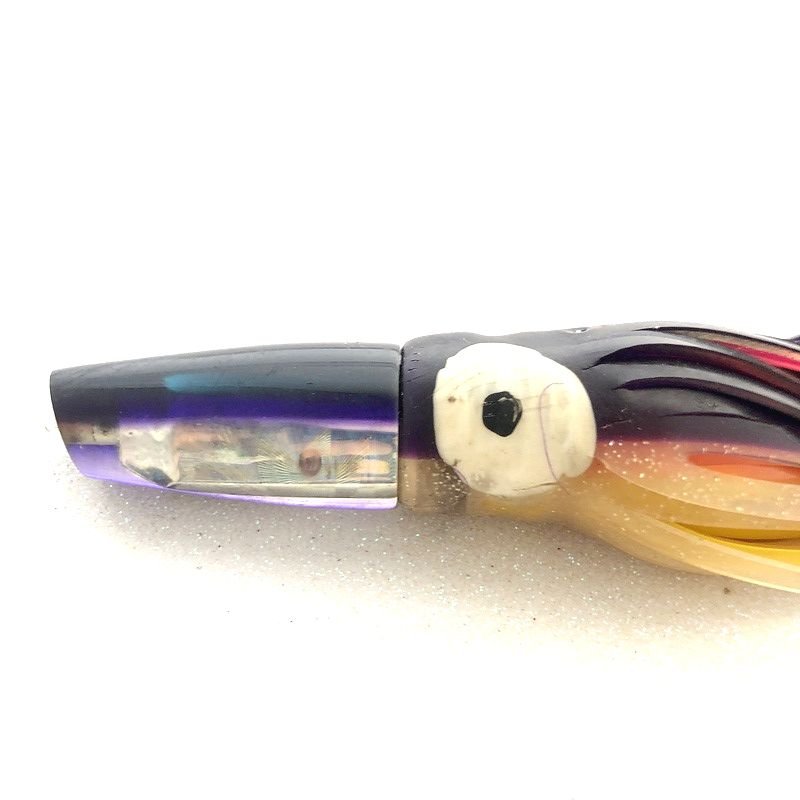 Shiroma Lures-Vintage Shiroma Lures - Triangle 8" Straight Runner Purple - Used-Used Lures