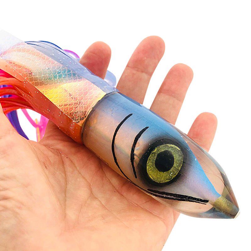Tsutomu Lures Premium 12 Inch Blue & Salmon Fish Head Bullet- Un-Fished  Like New Tsutomu Lures Saltwater Tackle - BGLH