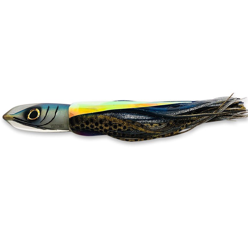 Tsutomu Lures-Tsutomu Lures Premium 12 Inch Blue &amp; Silver Fish Head Bullet- Un-Fished Like New-Used Lures