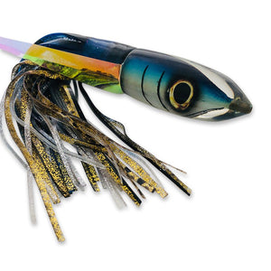 Tsutomu Lures HEAVY Premium 12 Inch Blue & Silver Fish Head Bullet- Un-Fished Like New