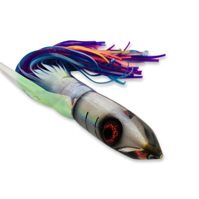 Tsutomu Lures-Tsutomu Lures Premium 12 Inch Fish Head Bullet, Triple Skirted - Un-Fished Like New-Used Lures